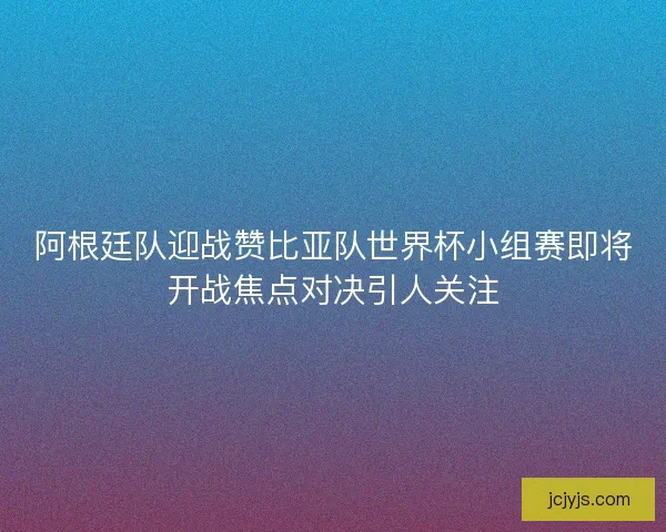 阿根廷队迎战赞比亚队世界杯小组赛即将开战焦点对决引人关注